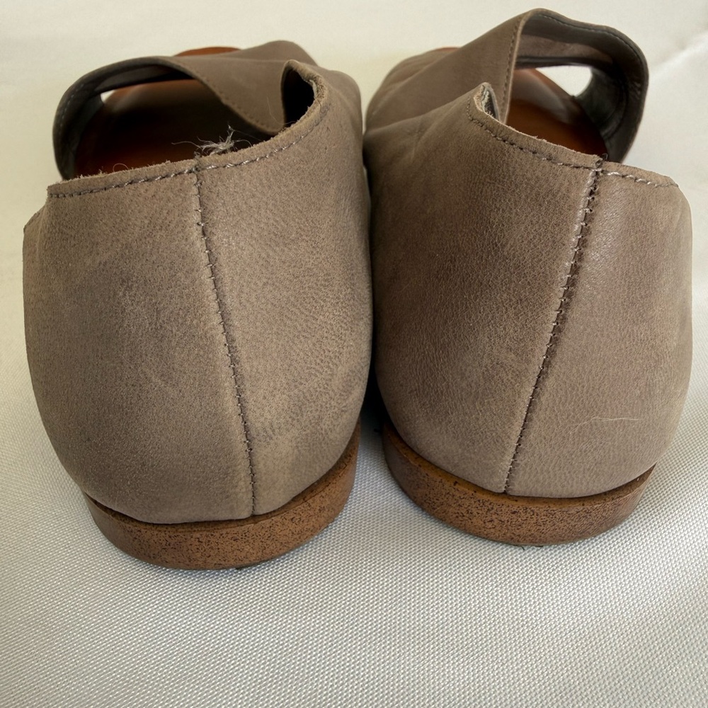 Sole Society Women's Gray Open-Toe Flats - Picture 5 of 6